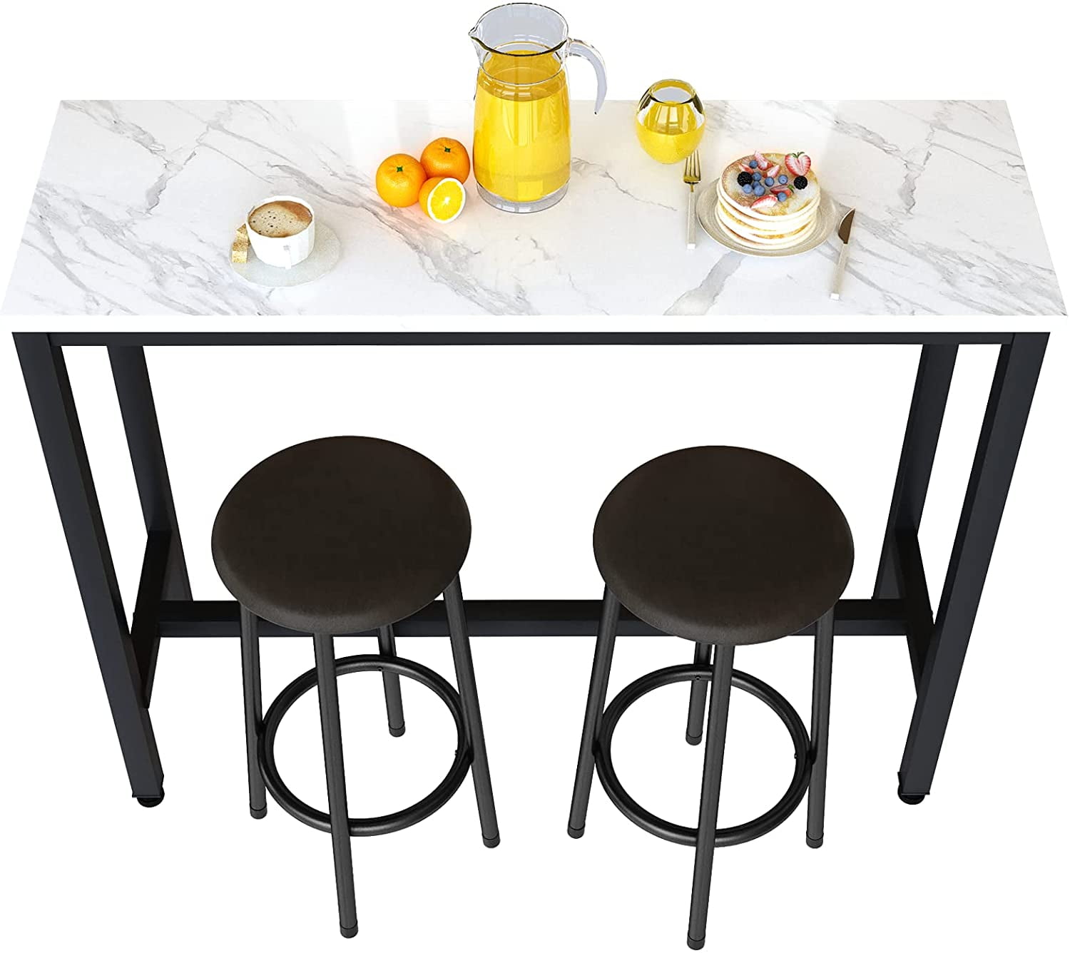 テーブル　 ZXNYH Dining Table Set, 39.4” Rectangle Pub Dining Set Kitchen