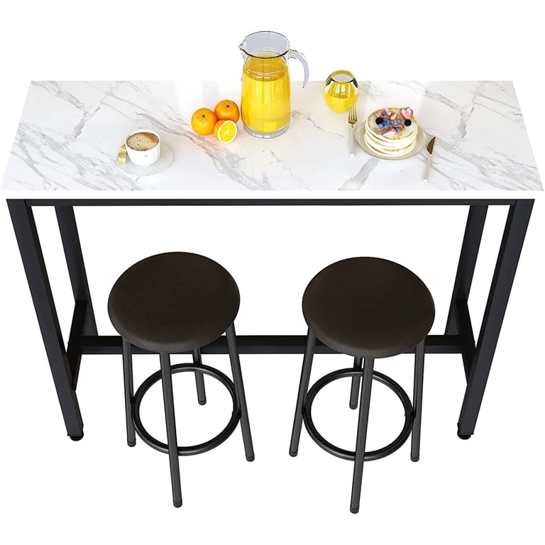 テーブル ZXNYH Dining Table Set, 39.4” Rectangle Pub Dining Set Kitchen
