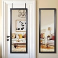 thumbnail image 1 of ZXNYH Full Length Mirror 65"x22" Sleek Arched-Top Floor Mirror Bedroom Dressing Mirror Arched Wall Mirror Standing Leaning Hanging (Black), 1 of 5