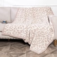 thumbnail image 1 of ZXNYH Leopard Pattern Throw Blanket Large Cozy Microfiber Blanket Soft Fuzzy Cheetah Print Knitted Reversible Blanket for Couch Sofa Chair Bed Decor Throw 60x80 in, Black, 1 of 7