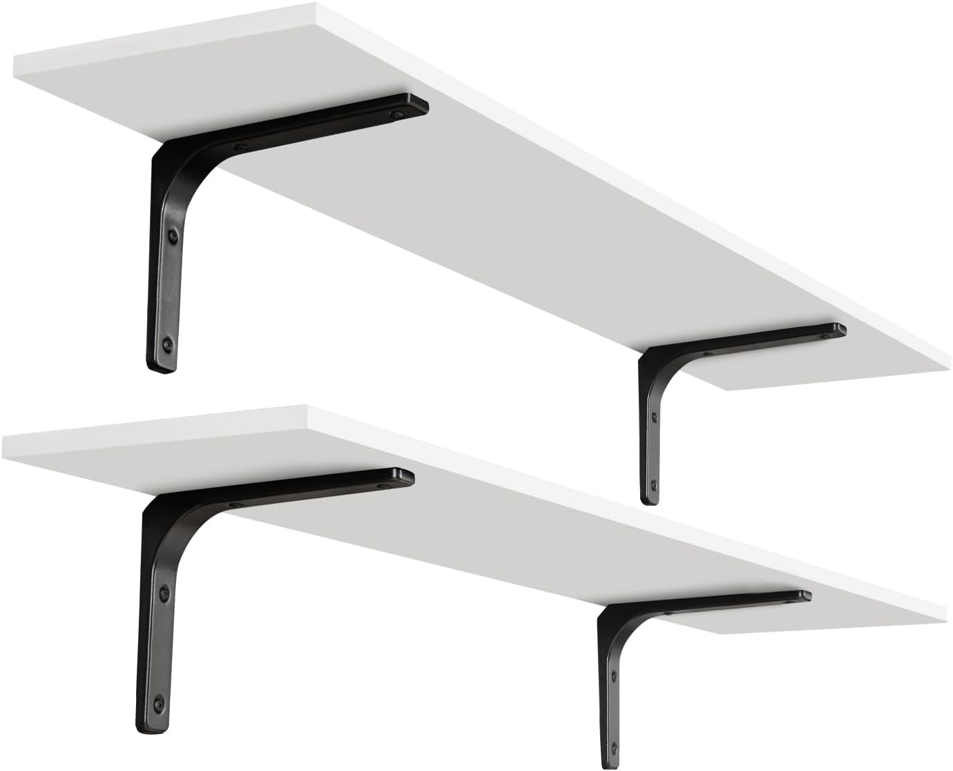 ZXNYH Long Wall Shelves, 47.3Inch Wall Mounted Shelves Set of 2, Extra ...