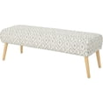 thumbnail image 1 of ZXNYH  Mid Century Boho Fabric Ottoman, Charcoal Cat Eye Pattern, 1 of 8