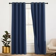 thumbnail image 1 of ZXNYH Noise Cancelling Curtains - 3 Layers Blackout Curtains Grommet Privacy Thermal Insulated Window Drapes for Living Room Wall Panels Studio Bedroom, 52 x 84 inches, Biscotti Beige, 2 Pcs, 1 of 5