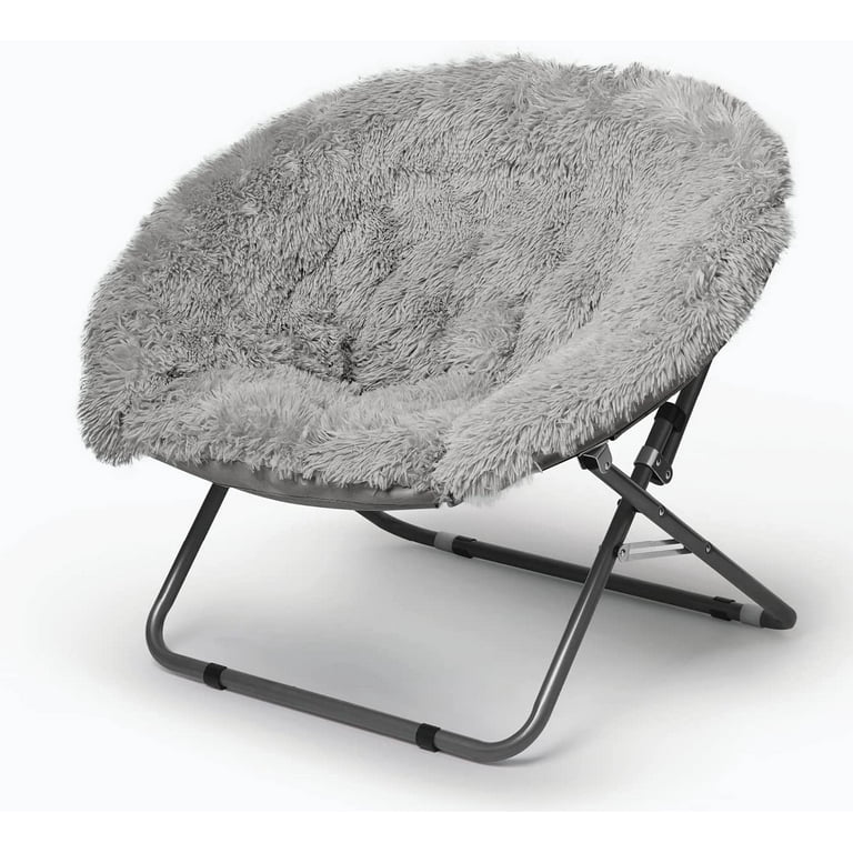 ZXNYH Oversized Mongolian Faux Fur Saucer Chair, Mint - Walmart.com