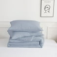 thumbnail image 1 of ZXNYH Reversible Blue Gray Bed Comforter Queen Sets, Jersey Knit Milk Cup Ultra-Soft Light Weight Breathable Cozy Fluffy Bedding Down Alternative Quilt Blanket & Corner Tab 2 Pillowsham, Full/Queen, 1 of 4