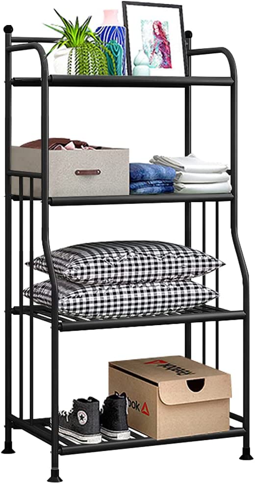 ZXNYH Shelving Unit Bakers Rack Metal Storage Shelves Laundry Shelf