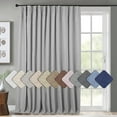 thumbnail image 1 of ZXNYH Thermal Sliding Door Curtains 100% Blackout Extra Wide Patio Door Curtains Linen Textured Farmhouse Sliding Glass Door Curtain Drapes (W100 x L108, 1 Panel, Beige), 1 of 8
