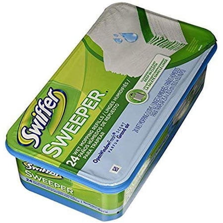 4-pack Swiffer Sweeper Wet Mopping Cloth Refill Open Window Fresh - Wet - 24 Ct, 4 Pack — Residential Use, Standard Application