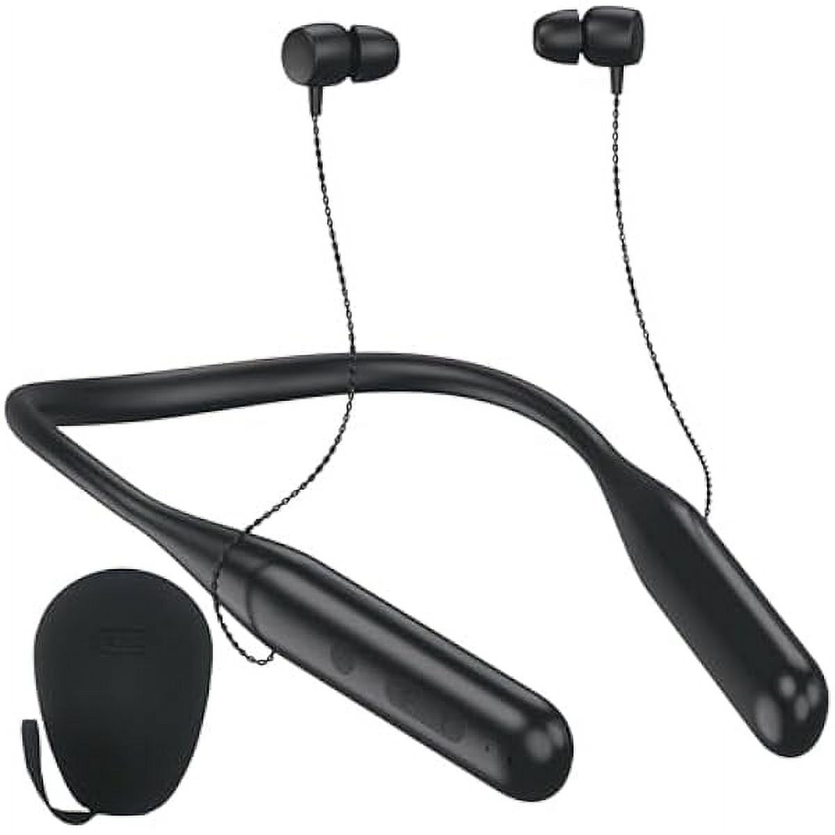 ZXQ Neckband Bluetooth Headphones,100 Hours Long Playtime Wireless Earphone, Around The Neck Wireless Earbuds,Waterproof Sweatproof for Sport Over Neck Magnetic Ear Buds Headset(Black)