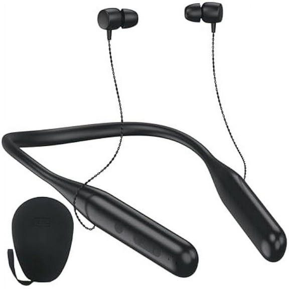 ZXQ Neckband Bluetooth Headphones,100 Hours Long Playtime Wireless Earphone, Around The Neck Wireless Earbuds,Waterproof Sweatproof for Sport Over Neck Magnetic Ear Buds Headset(Black)