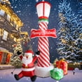 thumbnail image 1 of ZXSWONLY 8.1ft Christmas Inflatable Lighthouse with Santa Claus and Gift Box, Christmas Inflatable Lighthouse with Built-in LED Lights for Holiday Party Outdoor Garden Yard Lawn Decoration, 1 of 8