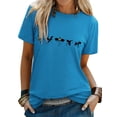 thumbnail image 1 of ZXSXSY Cute Dinosaur Graphic Tees for Women Short Sleeve Crew Neck Casual T-Shirts, 1 of 7