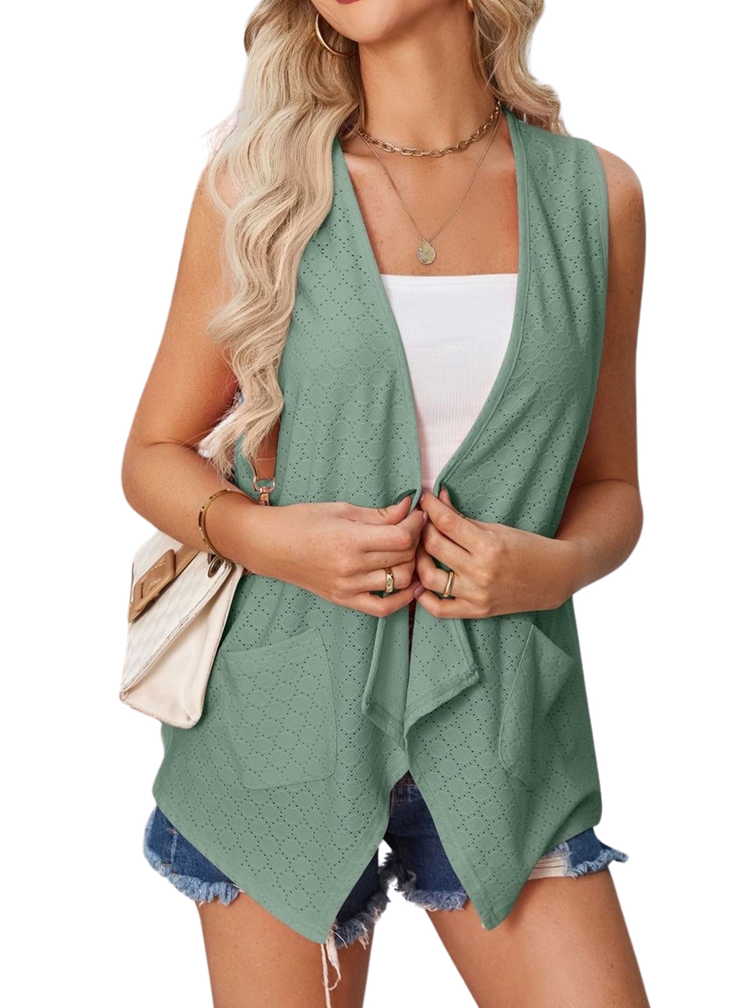 SLEEVELESS CARDIGAN main image 1
