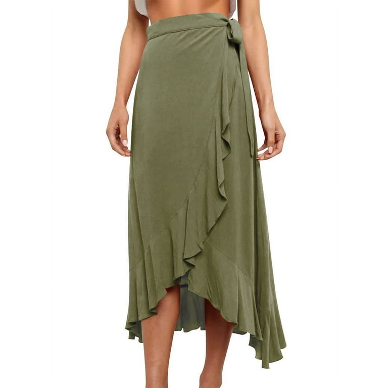 Amazon.com: Women's Fashion High Waist Summer Midi-Length