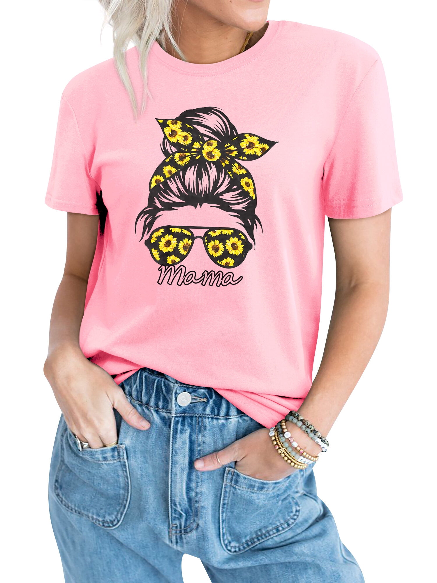 シャツ ZXSXSY Women's Mother's Day Graphic Tee Short Sleeve T Shirt