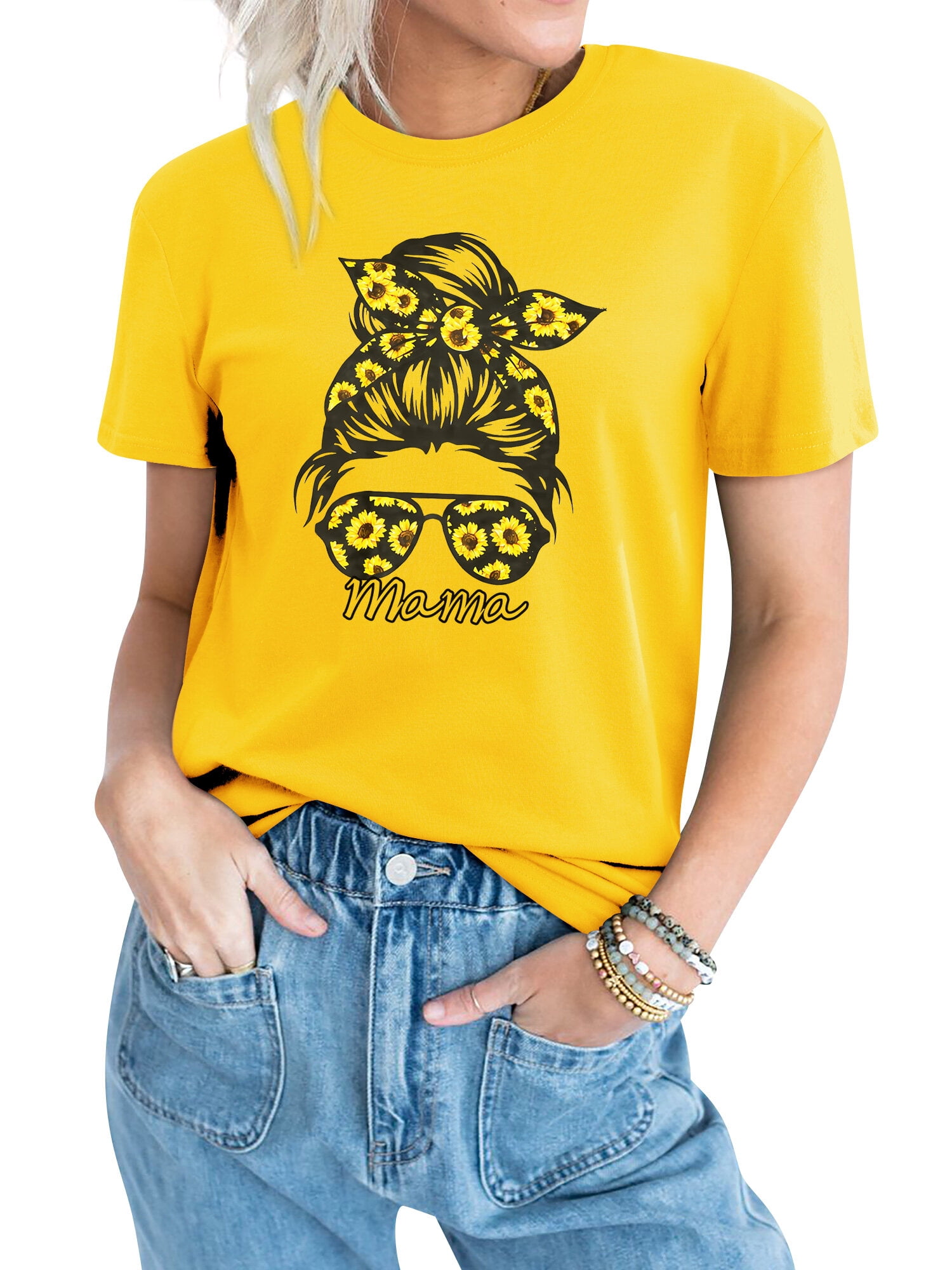 ZXSXSY Women's Mother's Day Graphic Tee Short Sleeve T Shirt