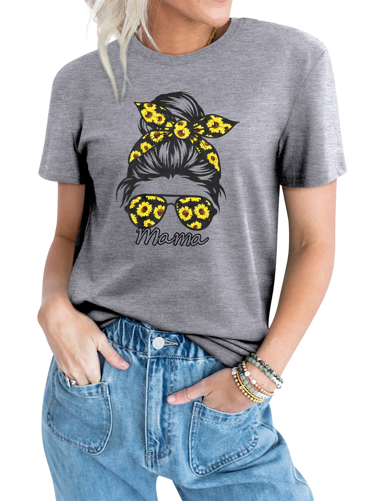 S.MAMA⭐︎ ZXSXSY Women's Mother's Day Graphic Tee Short Sleeve T Shirt