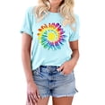 thumbnail image 1 of ZXSXSY Women's Tie-Dye Graphic Tee Crew Neck Short Sleeve T Shirt, 1 of 5