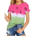 thumbnail image 1 of ZXSXSY Watermelon Shirts for Women Tie Dye Cute Fruit Gift Graphic Tees Short Sleeve Crewneck Summer T-Shirt, 1 of 6