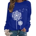 thumbnail image 1 of ZXSXSY Womens Dandelion Sweatshirts Casual Crewneck Pullover Tops Long Sleeve Graphic Tee Shirts, 1 of 9