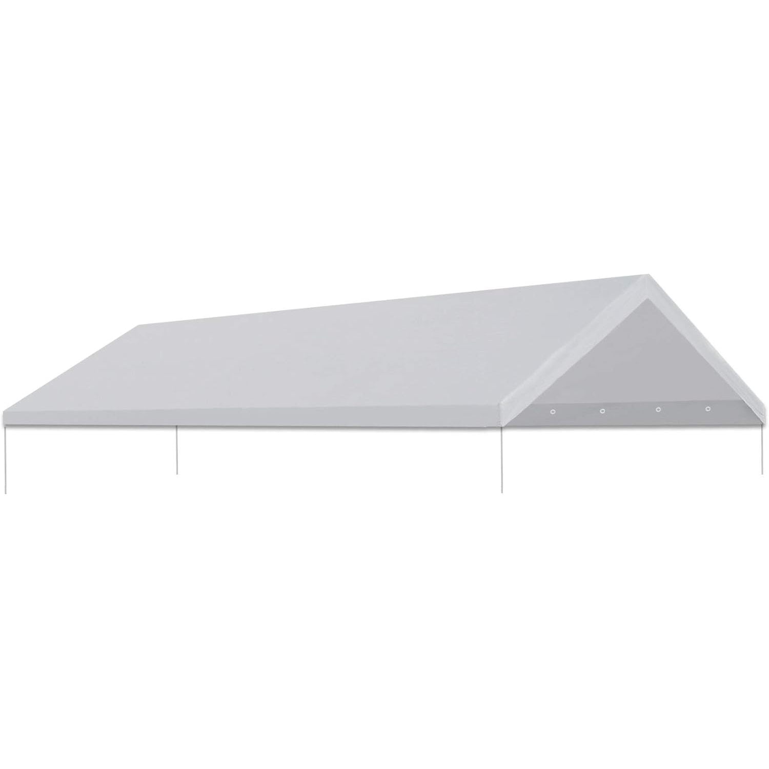 10'x20' Carport  Replacement Canopy for Tent Garage Tarp Top Shelter Cover w Cable Ties