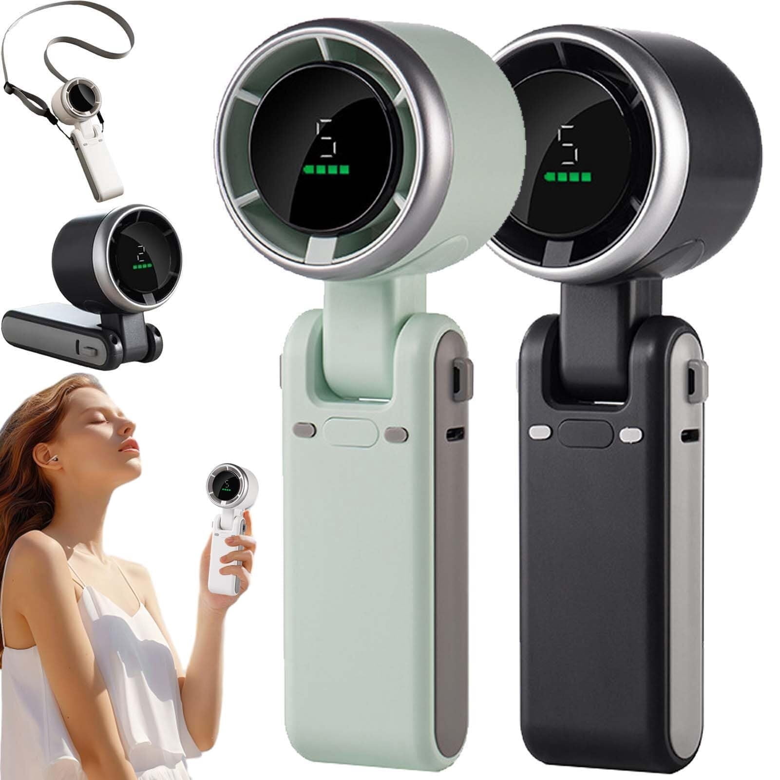 ZXY Portable Handheld Turbo Fan, Folding Turbo Fan Handheld 5 Gear Wind ...