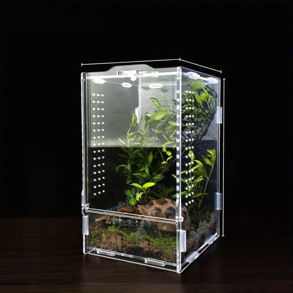 ZXYIE Jumping Spider Enclosure Accessories,Tarantula Spider Box,Bug Cage,Praying Mantis Habitat Enclosure,Snail Insect Terrarium,Caterpillar Habitat (3X3X6")