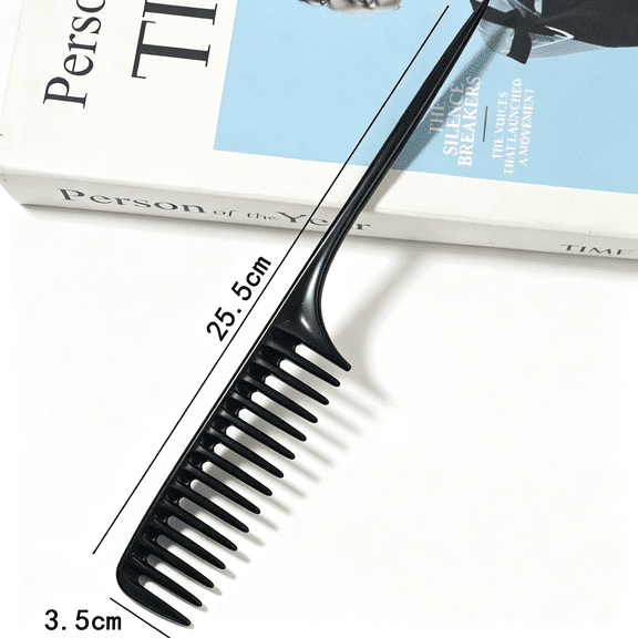 ZXYIE Wide Tooth Rat Tail Comb for Parting Hair-Thick,Durable Bakelite Comb,Long Handle&Smooth Teeth,Anti-Static,Heat Resistant for Styling Wigs,Extensions&Curls