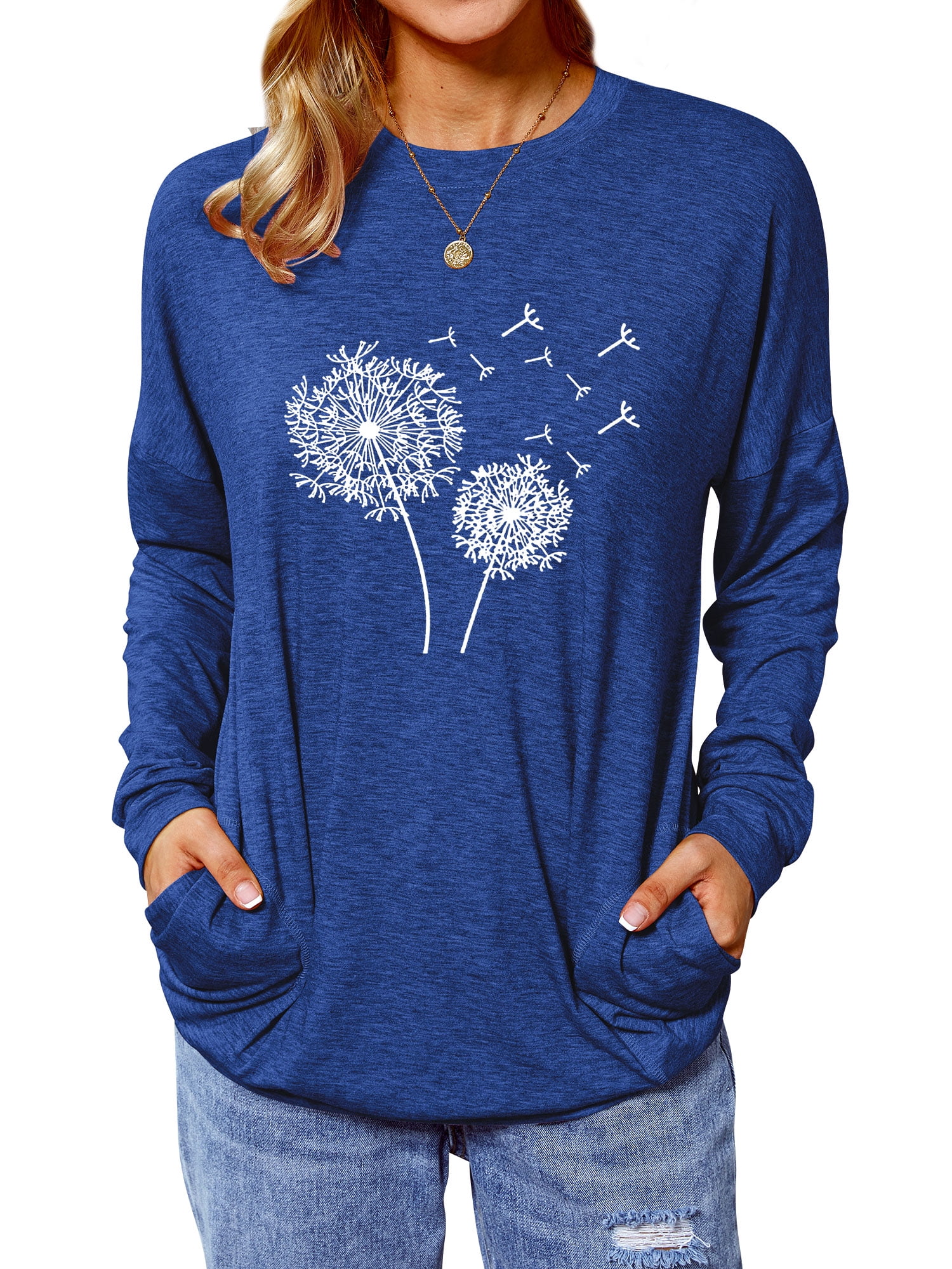 Printed Crew Neck Long Sleeve T-Shirts