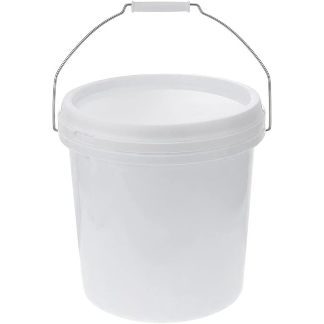 ZY1.5 Gallon White Food Safe Plastic Bucket & Lid, Bucket Pail