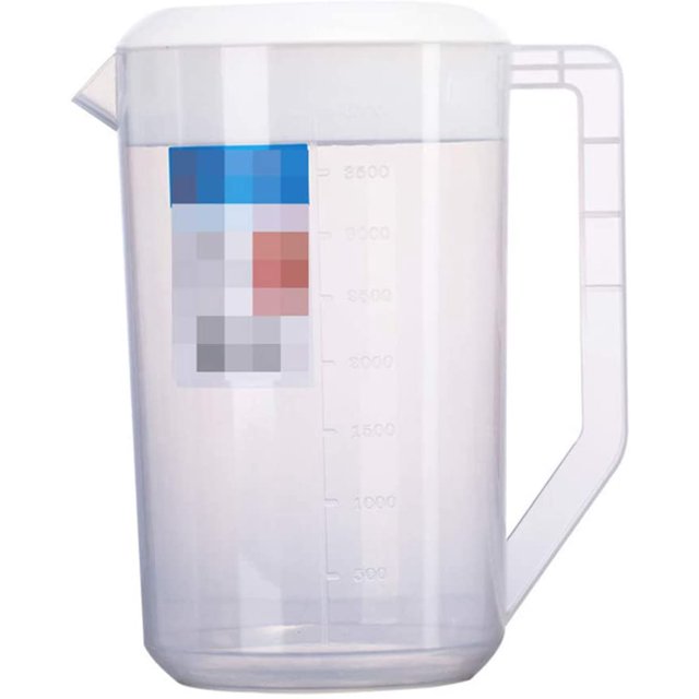 ZY1 Gallon /4L Large Plastic Straining Pitcher,Clear Round Plastic