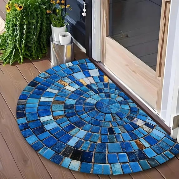 15.7"x23.6" Eco-Friendly Non-Slip Doormat for Home - High Density, Wear-Resistant, Easy Clean Floor Mat for Kitchen, Entryway, Bathroom - Multicolor Polyester