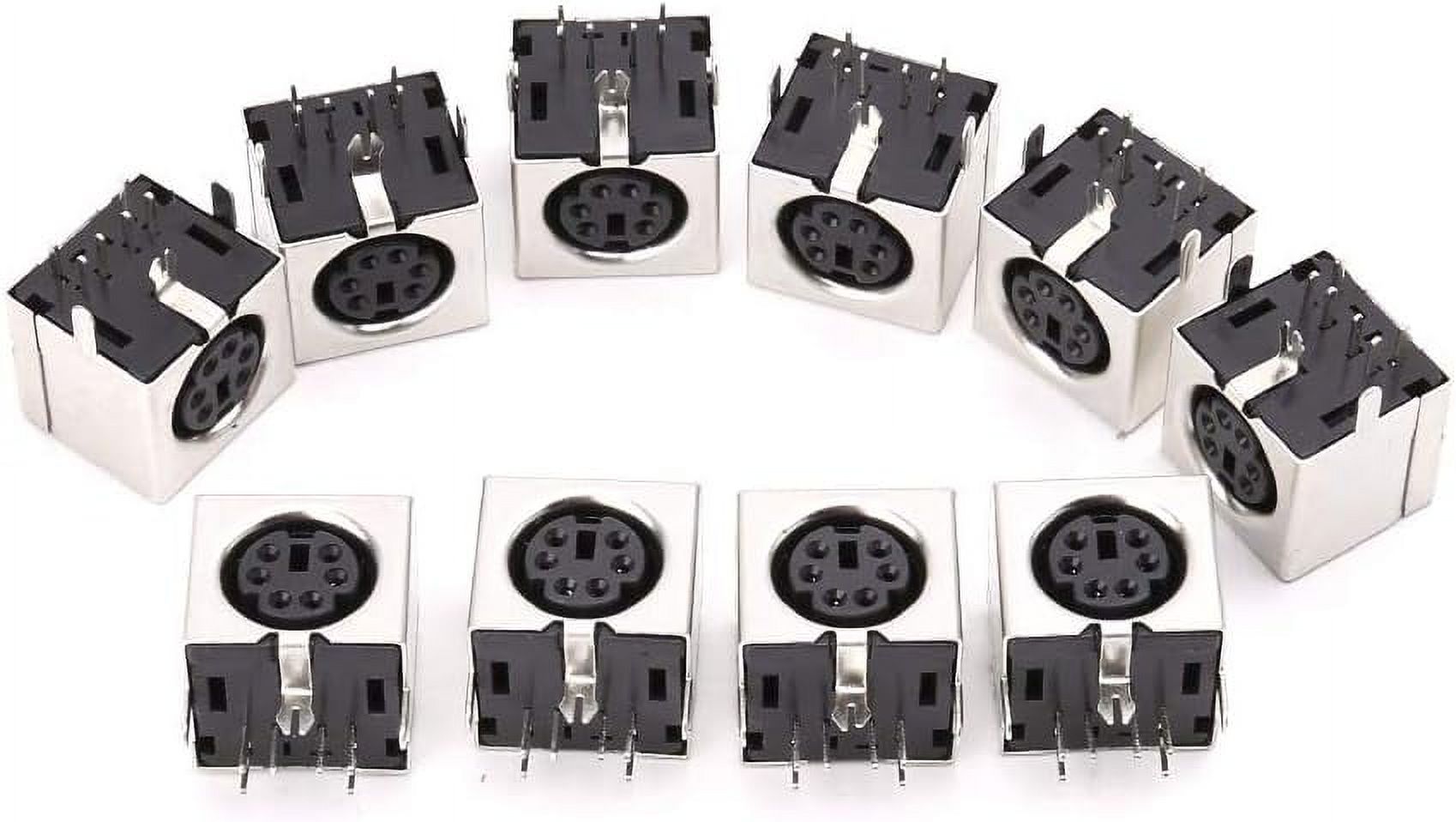 ZY10pcs 6pin Din Socket Connectors PS2 Female Plug PCB Solder