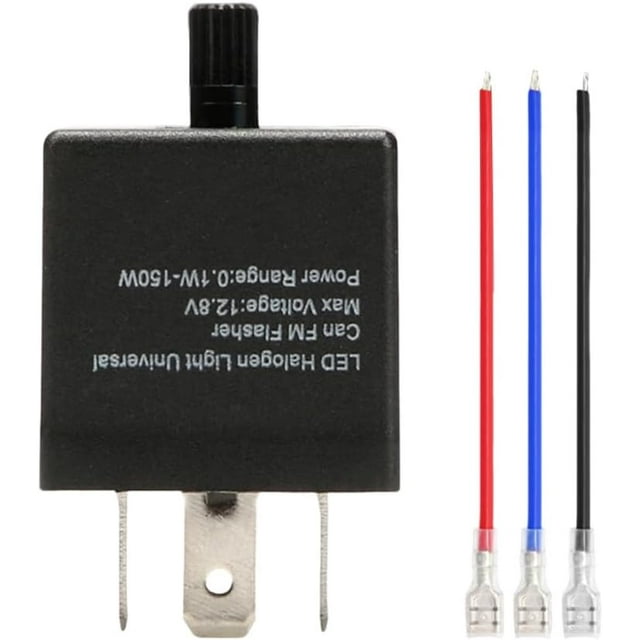 ZY3 Pin Electronic Led Adjustable Flasher Relay With Connecting Wire
