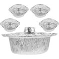 ZY5 Sets Aluminum Foil Pans with Lid 1800ml Round Foil Pans Tinfoil