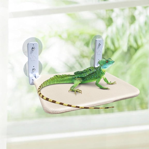 ZYBearded Dragon Window Hammock, Lizard Window Perch, Reptile Bed, Reptile Tank Accessories, Suitable for Lizard Bearded Dragon Chameleon Kitten Guinea Pig Rat 15 12 Inches-1008