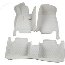 ZYCHUANGYING All Weather Luxury XPE Leather Custom Fits Floor Mats for BMW X7 (Beige)