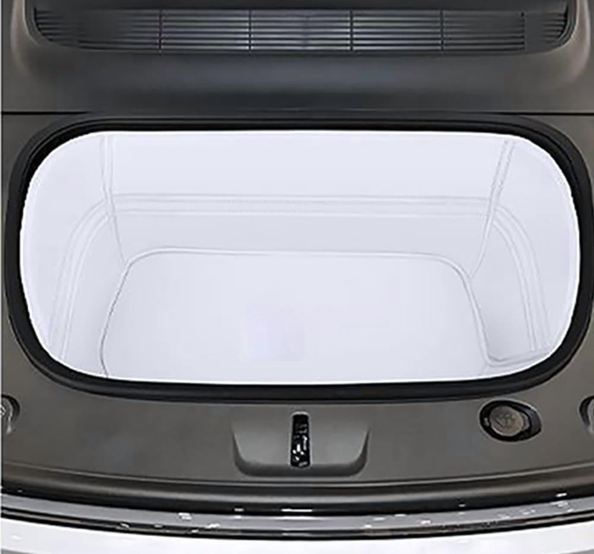 ZYCHUANGYING Fit Tesla Model Y 2026 Juniper Refresh Full Cover Frunk Mat & Rear Lower Trunk Storage & Inner Storage Mat White Premium Leather Waterproof & Custom Fit