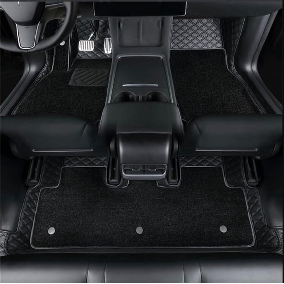 ZYCHUANGYING Fit Tesla Model Y Juniper (Not for Standard) 5-Seater(2026) Floor Mats 2-Layer Floor Liner Car Mats All-Weather for Ultimate Interior Protection(Black)