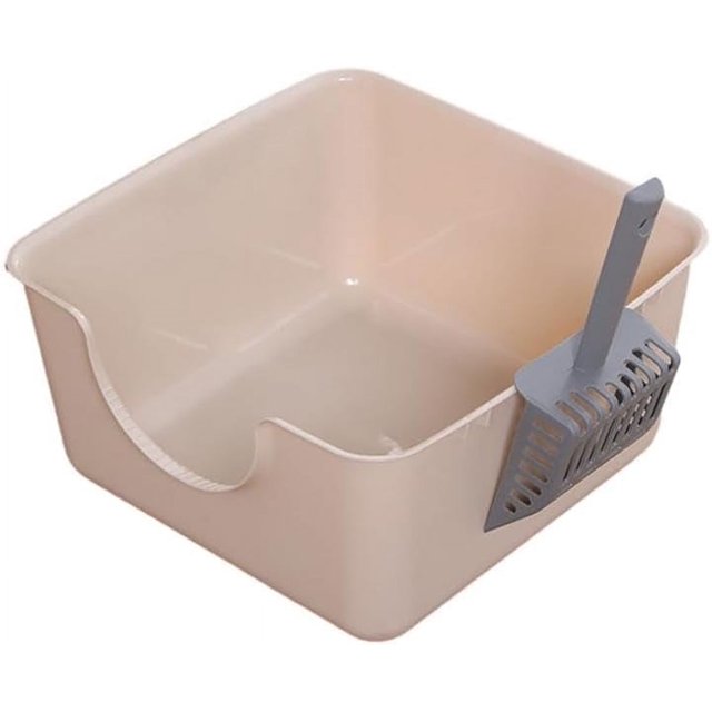 ZYCat Litter Box Extra Large Kitty Litter Pan Smooth 18cm High Sided