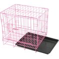 ZYDog Crate Cage, Foldable Metal Wire Dog Crate, Newly Enhanced Single
