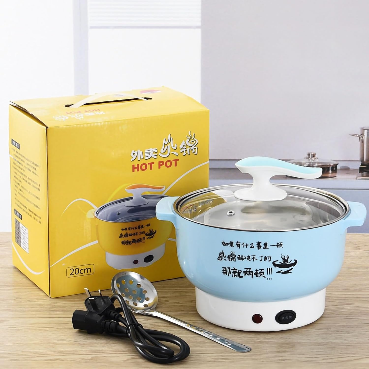 ZYElectric Pot for Cooking,Electric Hot Pot,1.8L 400 to 800W Electric