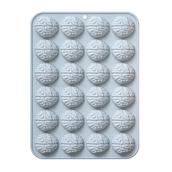 ZYHARUKO 24Cavity Brains Shaped Silicone Molds Fondants Molds Pastries Bakings Decorating Tool Soap