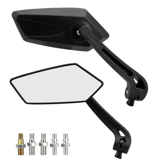 ZYHARUKO 2pcs Rearview Side Mirrors Universal Motorcycle Mirror Rearview Mirror E-Bike Scooter Angle Adjustable Rotating Mirrors