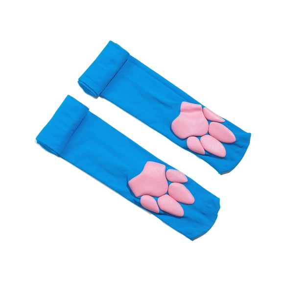 ZYHARUKO 3D Cat Paw Pad Socks,Puffyed Pawpad Socks Cute Thigh High Socks for Girls kids Women Cosplay Over The Knee Stockings