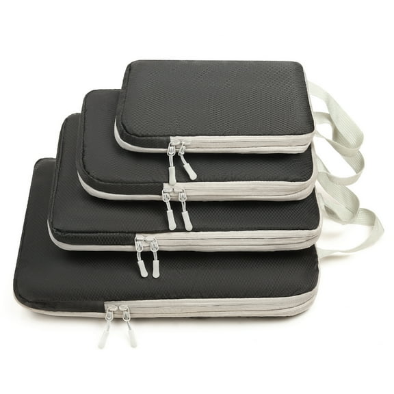 ZYHARUKO 4 Pcs/Set Suitcase Compression Packing Cubes Travel Luggage Organizer Packing Cubes Extensible Luggage Cubes Storage Bag