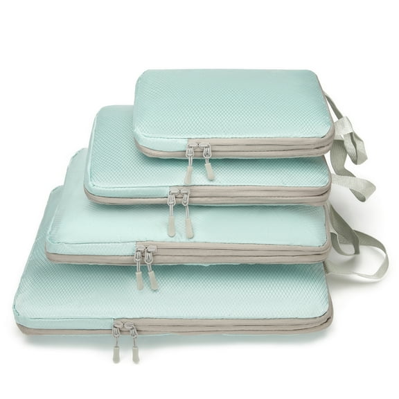 ZYHARUKO 4 Pcs/Set Suitcase Compression Packing Cubes Travel Luggage Organizer Packing Cubes Extensible Luggage Cubes Storage Bag