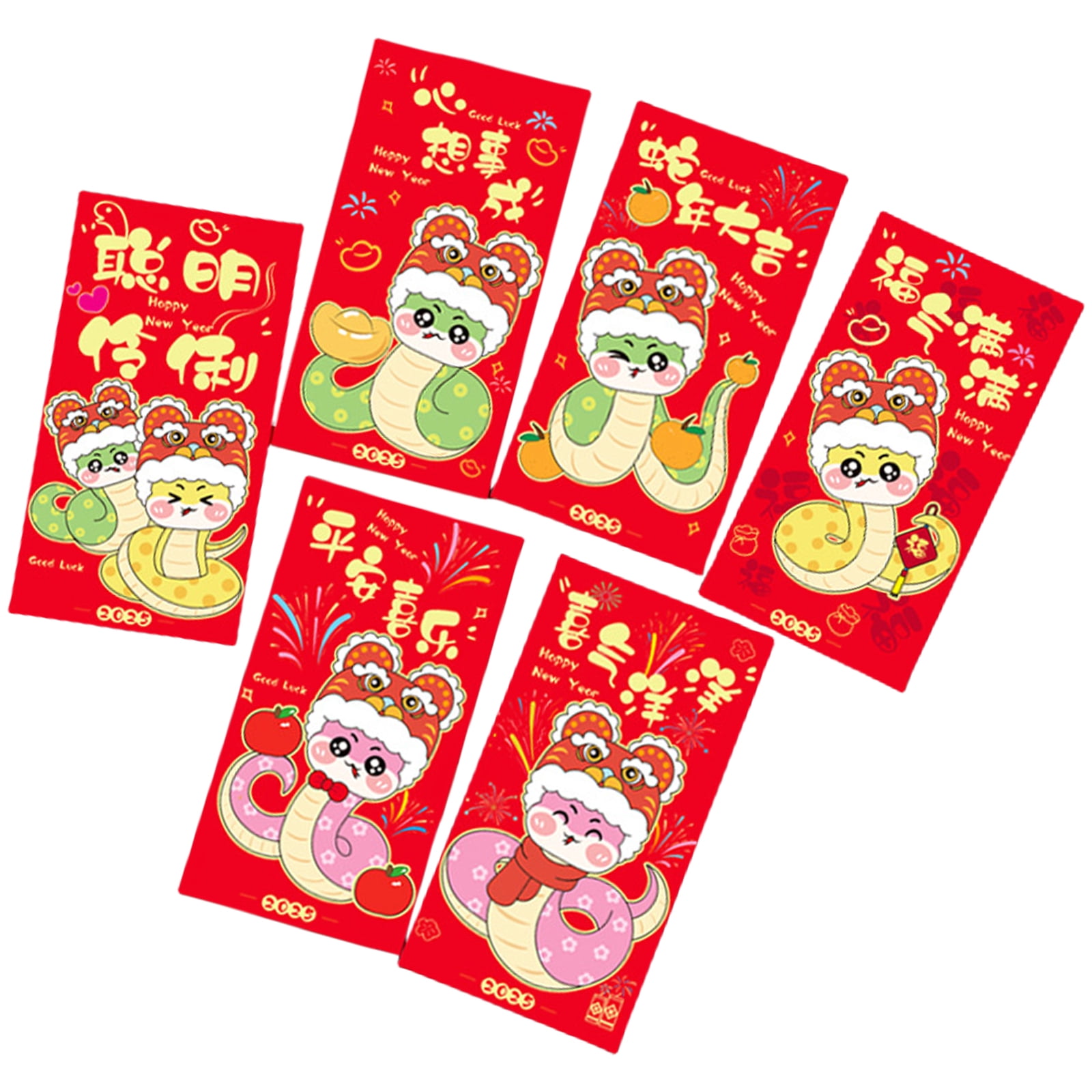 ZYHARUKO 6Pcs Redness Envelopes for Traditional Spring Festival 2025