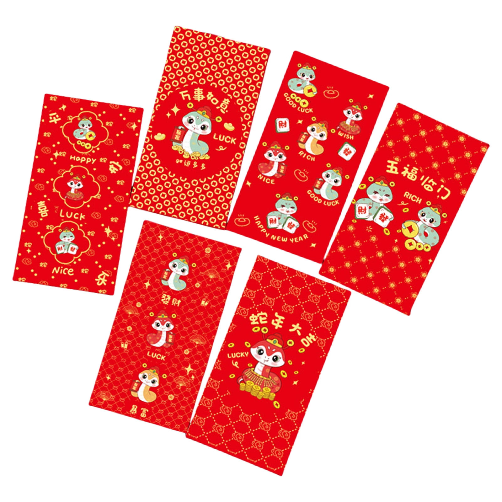 ZYHARUKO 6Pcs Redness Envelopes for Traditional Spring Festival 2025