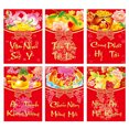 ZYHARUKO 6Pcs Redness Envelopes for Traditional Spring Festival 2025